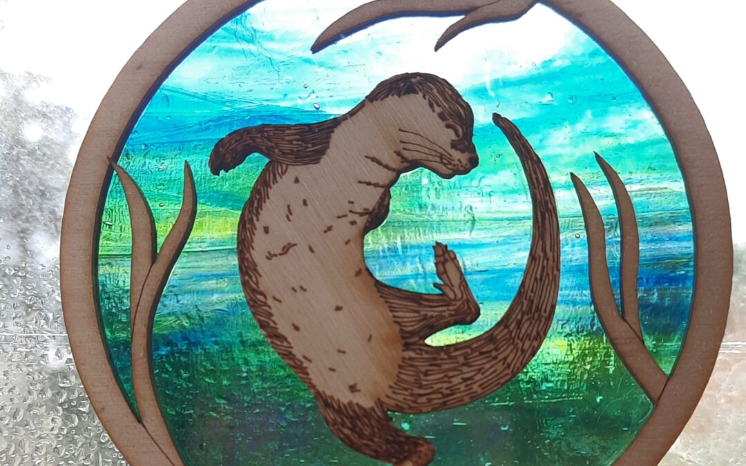 New Online Shop Product – Stained Glass Otter Suncatcher