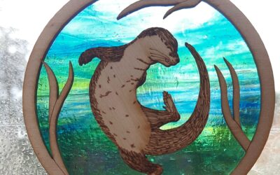 New Online Shop Product – Stained Glass Otter Suncatcher