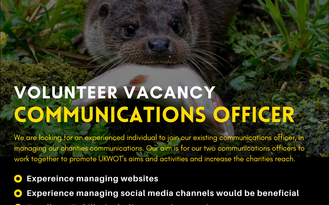 Volunteer Vacancy: Communications Officer - UK Wild Otter Trust