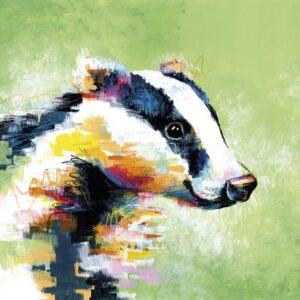 Badger of Honour - Badger Art Print by Tara Roskell