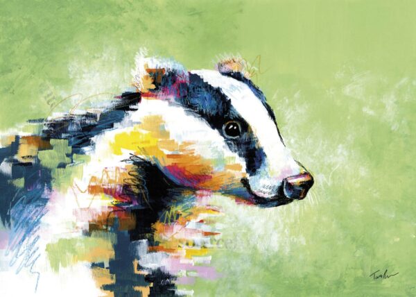 Badger of Honour - Badger Art Print by Tara Roskell