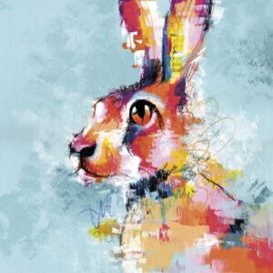 Hare Raiser - Hare Art Print by Tara Roskell