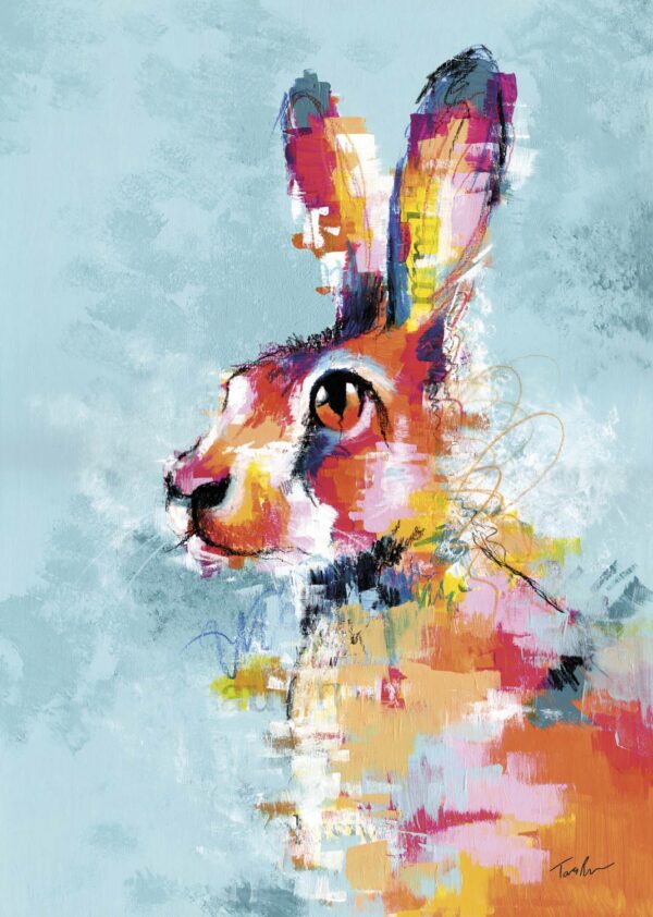 Hare Raiser - Hare Art Print by Tara Roskell