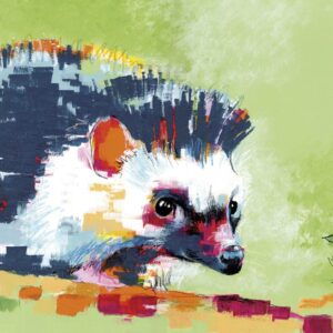 Cuddle with Caution - Hedgehog Art Print by Tara Roskell