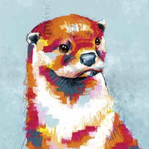 Utterly Otterly - Otter Print by Tara Roskell