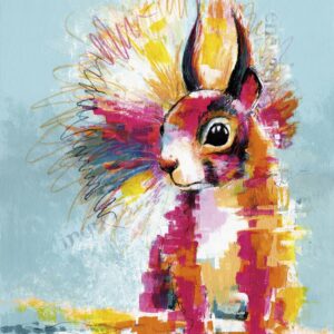 Nutty by Nature - Squirrel Art Print by Tara Roskell
