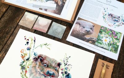 Otter + Wildflower Wreath Online Charity Drawing Workshop