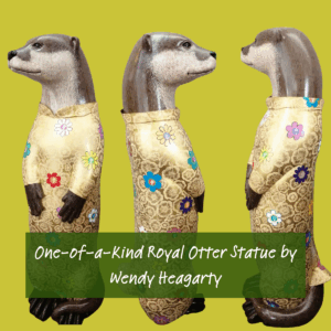One-of-a-Kind Royal Otter Statue by Wendy Heagarty