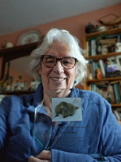 Accepting a UKWOT Award for dedicated care for otters cubs 