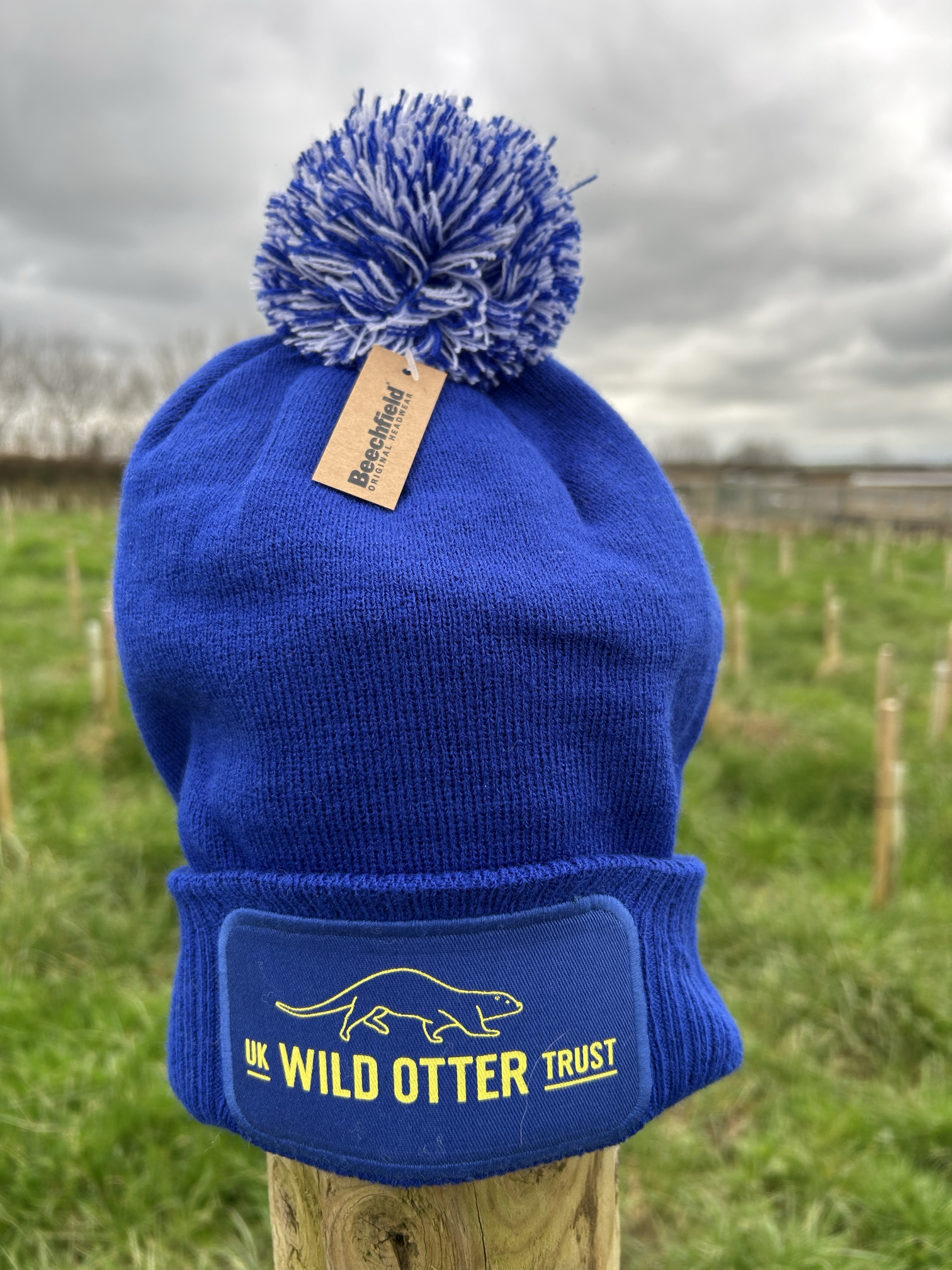 UKWOT bobble hat deep blue